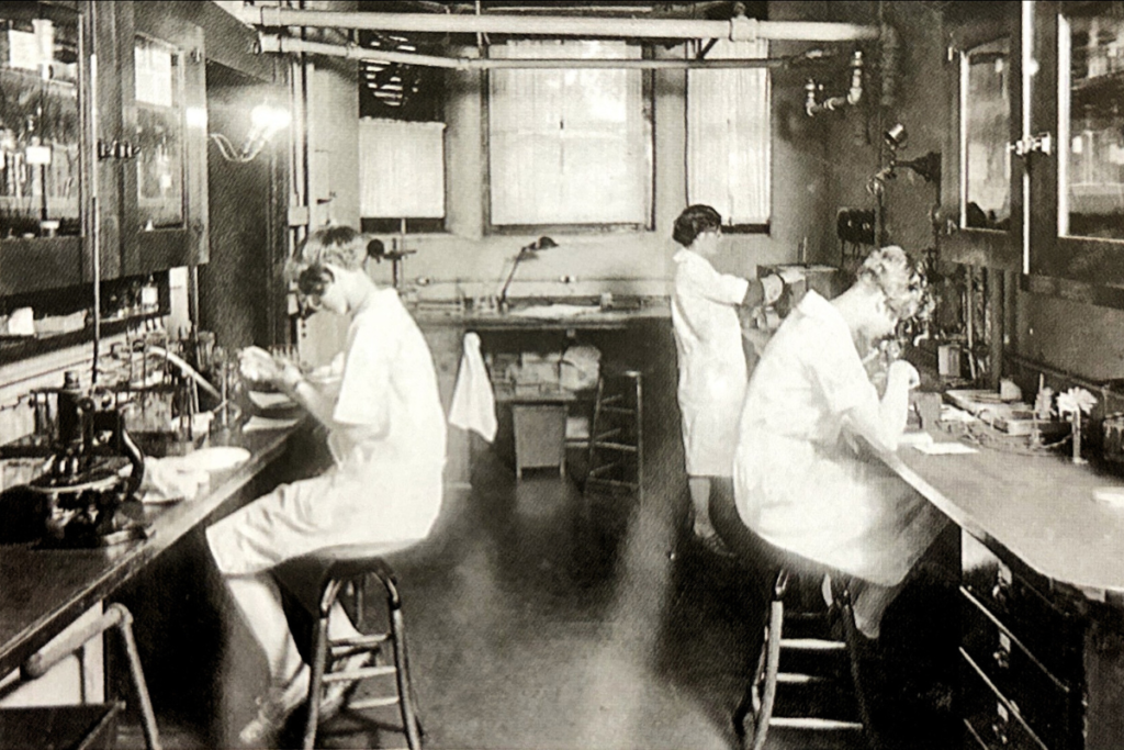Basement lab in Epworth Hospital, circa 1927